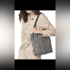 Hammitt Oliver Medium Dapple Calf Hair Purse Black Leather Bag Handbag New